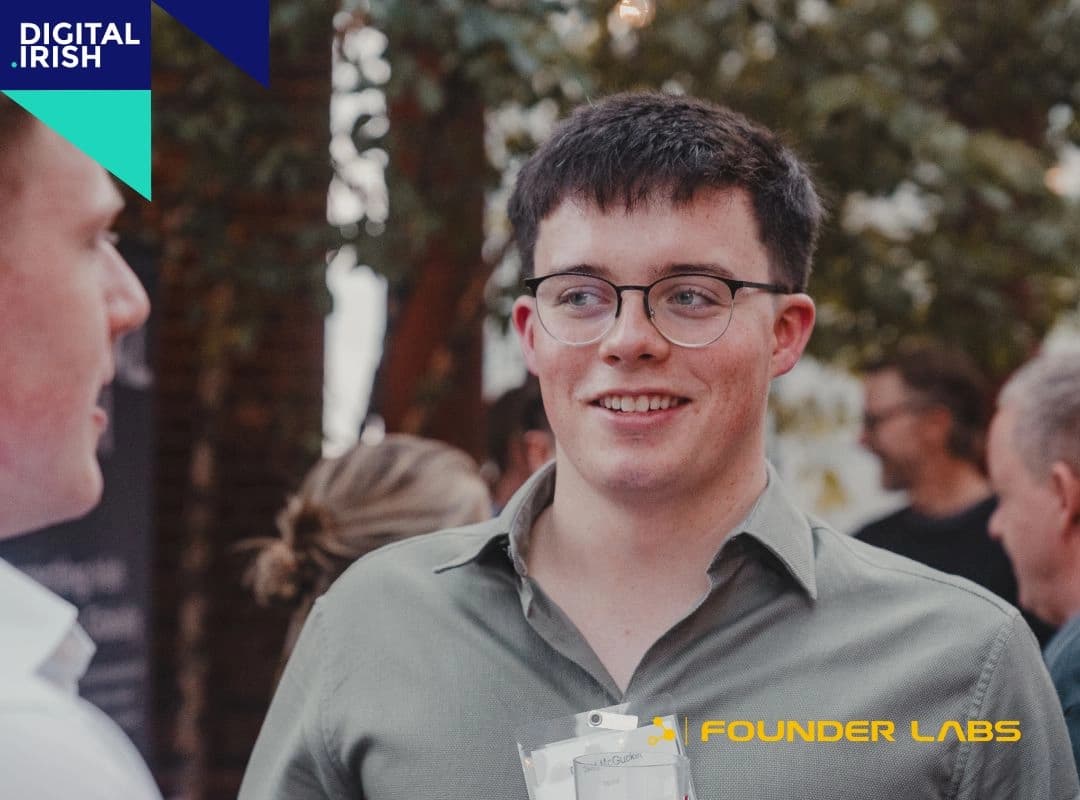 David McGuckin having a cheeky beverage at a New York rooftop bar